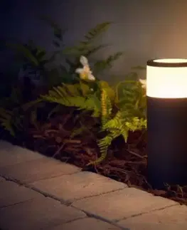 Chytré osvětlení Hue LED White and Color Ambiance Venkovní sloupkové svítidlo Philips Calla 17420/30/P7 černé, 25 cm, 24V DC