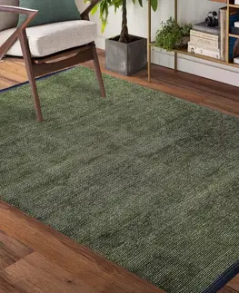 Moderní koberce Zelený moderní koberec do každého pokoje Šířka: 80 cm | Délka: 300 cm