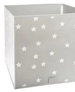 Úložné boxy DekorStyle Textilní koš na hračky White Stars