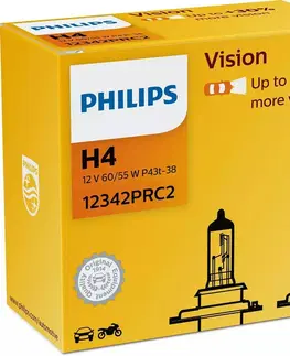 Autožárovky Philips H4 12V 60/55W P43t Vision +30% 2ks 12342PRC2