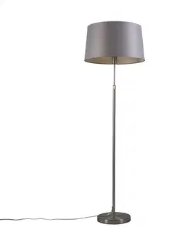 Stojaci lampy Stojací lampa z oceli s odstínem šedé 45 cm nastavitelná - Parte