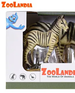 Hračky MIKRO TRADING - Zoolandia zebra s mládětem 5-12cm v krabičce