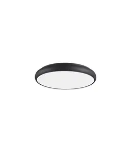 LED stropní svítidla Nova Luce Moderní úzké stropní LED svítidlo Gap v bílé a černé barvě - 38 W LED, 2090 lm, pr. 410 x 90 mm, černá NV 8100982
