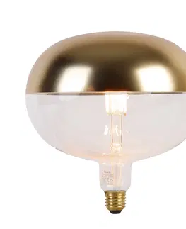 Zarovky E27 stmívatelná hlava LED lampy zrcadlová zlatá 6W 360 lm 1800K