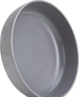Talíře Konsimo Jídelní sada talířů pro 6 osob VICTO II 18 ks bílá/šedá/černá II