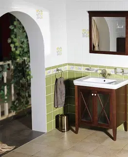 Koupelnový nábytek SAPHO CROSS umyvadlová skříňka 55x81x43cm, mahagon CR060