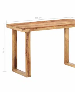 Jídelní stoly Jídelní stůl masivní dřevo Dekorhome 180x90x76 cm