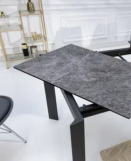 Jídelní stoly LuxD Roztahovací jídelní stůl Narissara X7 180-240 cm granit - vzor mramor