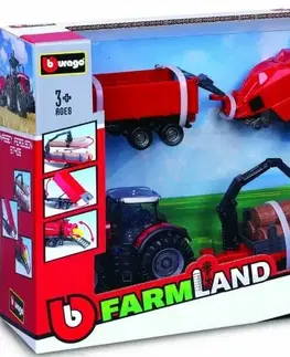 Hračky BBURAGO - 10cm Farm tractor Gift Set (6ks)