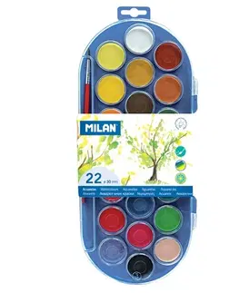 Hračky MILAN - Barvy vodové - 22 barev, 30mm