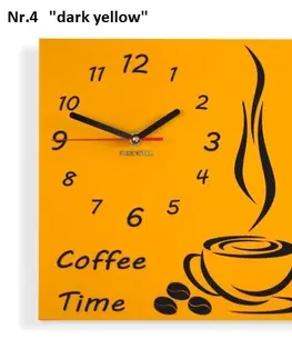Kuchyňské hodiny Coffee Time nástěnné kuchyňské hodiny