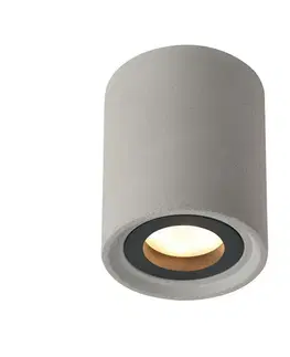 Moderní bodová svítidla ACA Lighting stropní svítidlo 1XGU10 šedý beton D8,5XH10CM MONTE MK141S10G