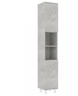 Koupelnové skříňky Vysoká skříňka DTD Dekorhome Bílá lesk