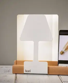 Stolní lampy Aluminor LED stolní lampa Luxi integrovaná nabíjecí stanice