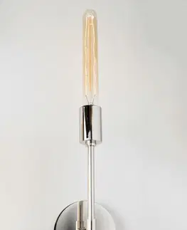 Industriální nástěnná svítidla HUDSON VALLEY nástěnné svítidlo DYLAN ocel nikl E27 1x40W H185101-PN-CE