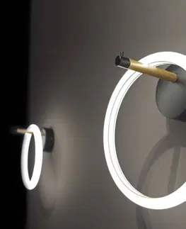 Nástěnná svítidla Marchetti LED nástěnné světlo Ulaop, jeden kruh, černý