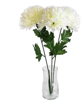 Květiny Umělá květina Chrysantéma 50 cm, bílá