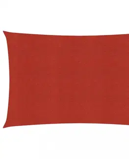 Stínící textilie Stínící plachta obdélníková HDPE 4 x 7 m Dekorhome Červená