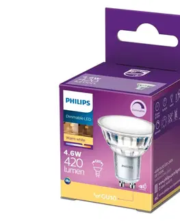 Žárovky Philips LED Stmívatelná žárovka Philips GU10/4,6W/230V 2700K 