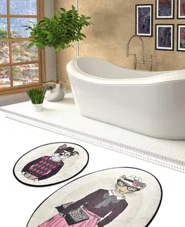 Koupelnové předložky L'essentiel Sada 2 kusů koupelnových předložek Dude vícebarevná