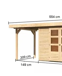 Zahradní domky Dřevěný zahradní domek RETOLA 5 Lanitplast 526 cm