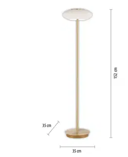 Inteligentní stojací lampy Q-Smart-Home Paul Neuhaus Q-ETIENNE LED stojací lampa, mosaz