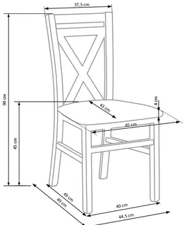 Židle Dřevěná židle DARIUSZ 2 Halmar Dub medový