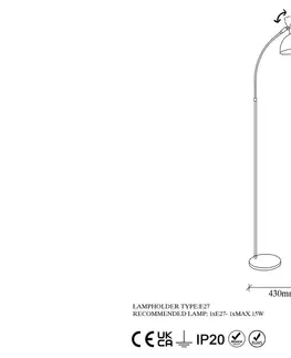 Svítidla Sofahouse 28842 Designová stojanová lampa Vasso 162 cm černá