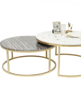 Konferenční stolky KARE Design Odkládací stolek Mystic Round - set 2 ks