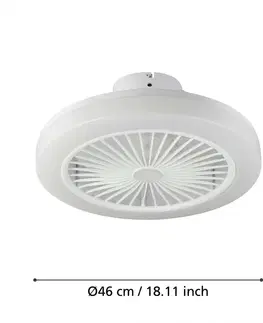 LED stropní svítidla EGLO Ventilátor se svítidlem ORTONA EGLO 35095