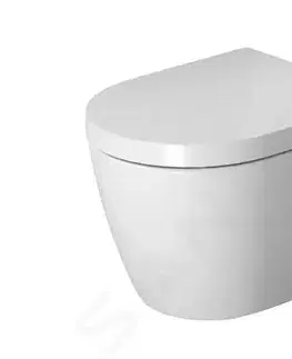Záchody DURAVIT ME by Starck Závěsné WC, Rimless, s WonderGliss, alpská bílá 25300900001