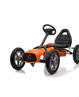 Dětská vozítka a příslušenství Baby Mix Dětská šlapací motokára Go-kart Buggy, oranžová