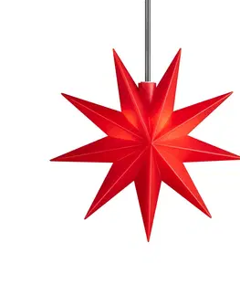 Vánoční světelná hvězda STERNTALER Sterntaler LED hvězda 9cípá červená