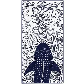 Ručníky DecoKing Plážová osuška Žralok, 90 x 180 cm
