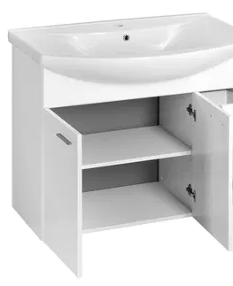 Koupelnový nábytek AQUALINE ZOJA umyvadlová skříňka 82,8x74x34,3cm, bílá 51083A