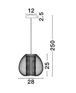 Designová závěsná svítidla NOVA LUCE závěsné svítidlo DESIRE bílý hliník E27 1x12W 230V IP20 bez žárovky 9586152