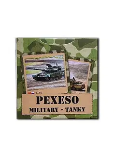Hračky společenské hry HRACÍ KARTY - Pexeso retro Military Tanky