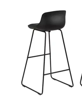 Barové židle Dkton Designová barová židle Alphonse černá