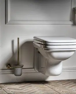 WC sedátka KERASAN WALDORF WC sedátko Soft Close, bílá/bronz 418601