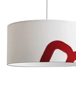 Závěsná světla lumbono Závěsná lampa domácí přístav z plachty 45cm bílá/červená