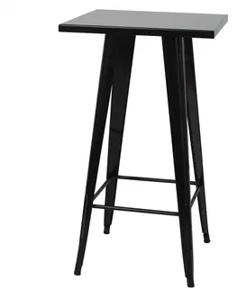 Barové stolky Barový stůl HWC-A73 Černá