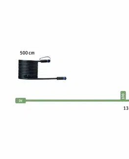 Zahradní osvětlení Plug & Shine Paulmann Plug&Shine kabel IP68 5m černá 939.27 P 93927