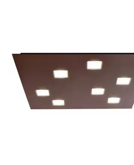 Stropní svítidla Fabbian Fabbian Quarter - hnědé LED stropní svítidlo 7zdr
