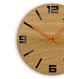 Hodiny ModernClock Nástěnné hodiny Arabic hnědo-oranžové