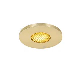 Podhledove svetlo Moderní koupelnové vestavné bodové svítidlo zlaté IP54 - Shed Honey