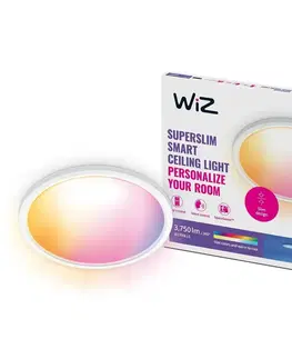 Chytré osvětlení WiZ SuperSlim stropní LED svítidlo 32W 3750lm 2700-6500K RGB IP20 54cm, bílé
