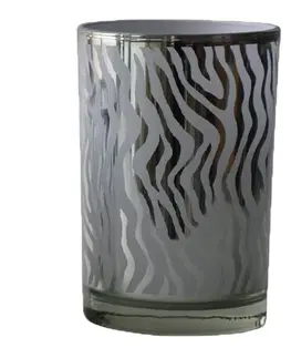 Svícny Stříbrný svícen Zebras s motivem zebry - 12*12*18cm Mars & More XMWLZAL