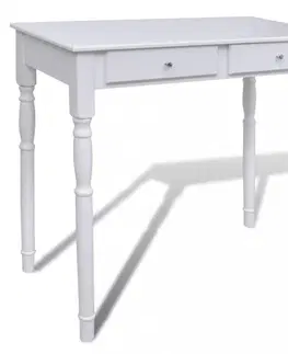 Noční stolky Toaletní stolek s taburetem 3v1 bílá Dekorhome