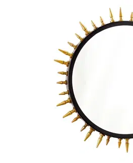 Zrcadla LuxD Designové nástěnné zrcadlo Lacretia 68 cm černo-zlaté