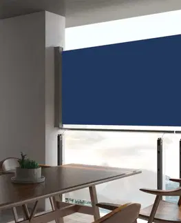Markýzy Zatahovací boční markýza 80x300 cm Dekorhome Modrá